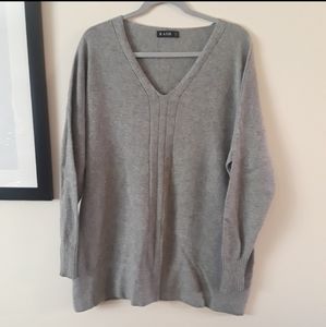 Kash 100% Cashmere gray sweater sz XL